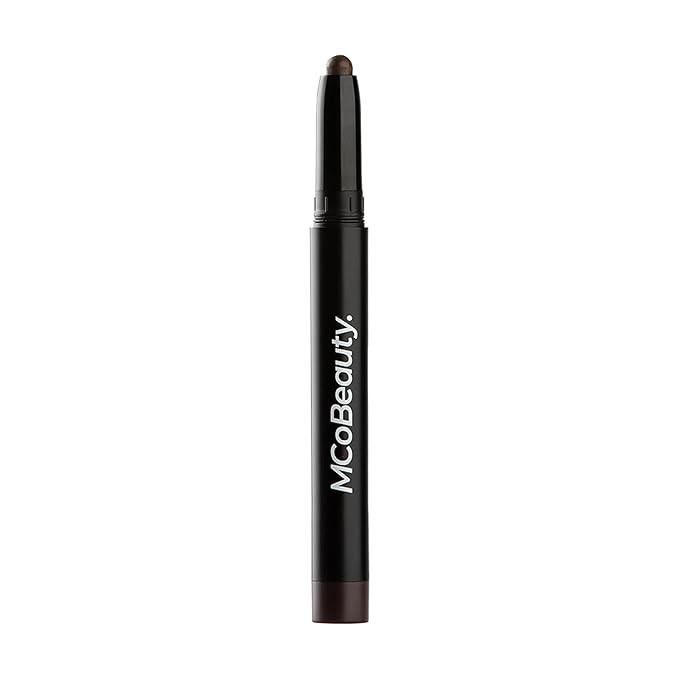 MCoBeauty Eyeshadow Stick - Deep Cocoa - Creamy Matte Eye Crayon with Built-In Sharpener - Multi-Use Cream Eye Shadow Stick & Eyeliner, Highly Pigmented Blendable Vegan Eye Makeup