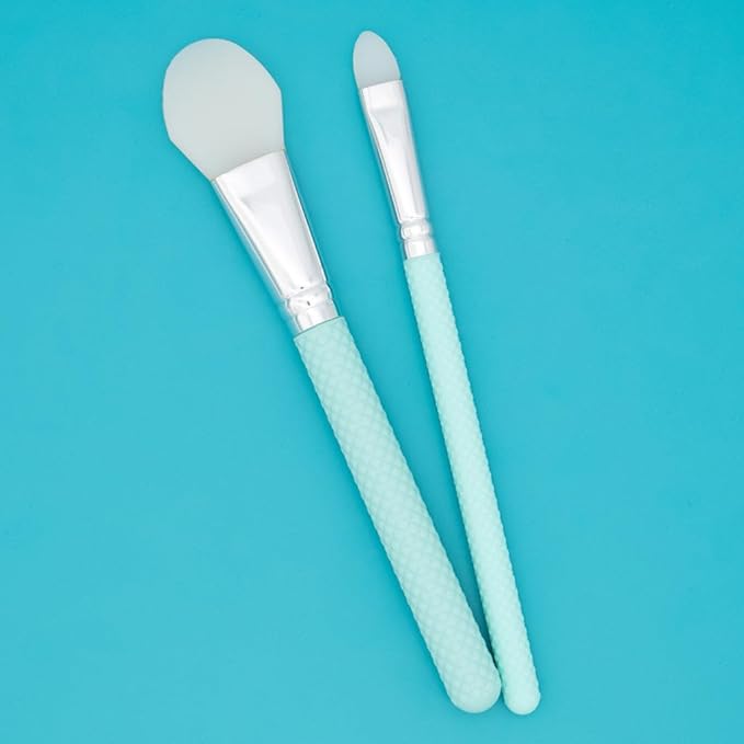 MODA Spa 2pc Silicone Face Mask Applicator Kit – Skincare Brush Set for Creams, Clays & Serums – Vegan & Mess-Free