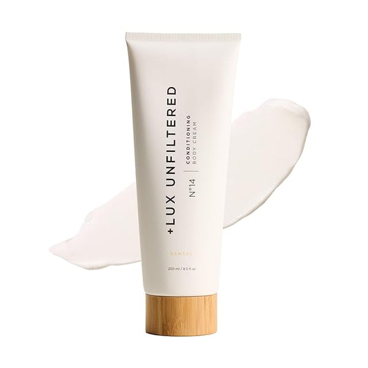 + Lux Unfiltered N°14 Conditioning Body Cream for Women - Moisturizing Body Lotion with Jojoba, Squalane, & Shea Butter - Hydrating, Skincare Grade Ingredients - Vegan & Cruelty Free - Santal