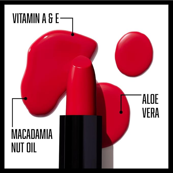 wet n wild Silk Finish Lipstick, Hydrating Rich Buildable Lip Color, Formulated with Vitamins A,E, & Macadamia for Ultimate Hydration, Cruelty-Free & Vegan - Dark Wine