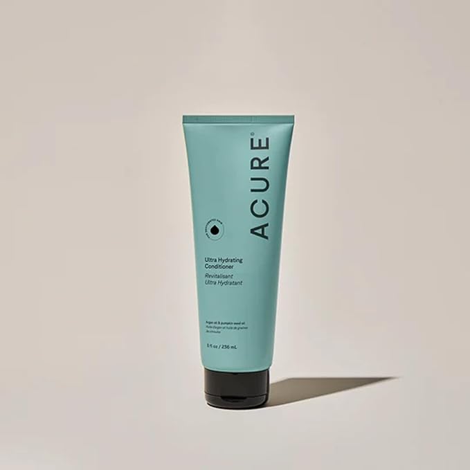 Acure Ultra Hydrating Conditioner - Deep Moisture Conditioner for Women & Men w/ Dry, Damaged, Fine, Dry, Damaged, Color Treated Hair & Scalp w/ Argan Oil, Vegan, Paraben Free, Sulfate Free - 8 fl oz