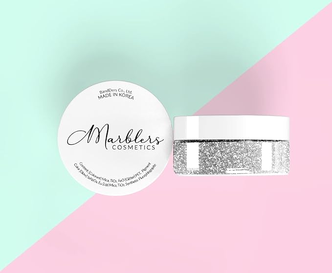 MARBLERS Twinkle Face & Body Glitter Duo [Holo Maui & Royal Blue] 0.36oz (10g) | Non-Toxic | Cruelty-Free | Festival, Rave & Party Makeup | Eye, Hair, Nail Polish, Eyeshadow | Nail Art | Gel Nail
