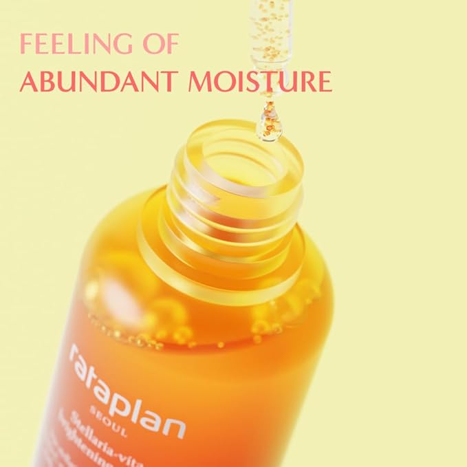 RATAPLAN Stellaria-Vita Brightening Serum for Face, Pure Vitamin C, Vitamin B12, Glutathione, Vegan, Improvement of blemishes, Improved skin texture, Brightening Skin Serum, Korean Skincare 1.69 fl oz