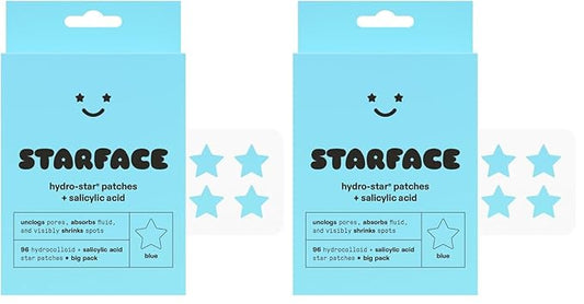 Starface Hydro-Star + Salicylic Acid BIG PACK, Hydrocolloid Patches With Salicylic Acid, Helps Visibly Shrink and Soothe Spots, Cute Star Shape (96 Count) (Pack of 2)