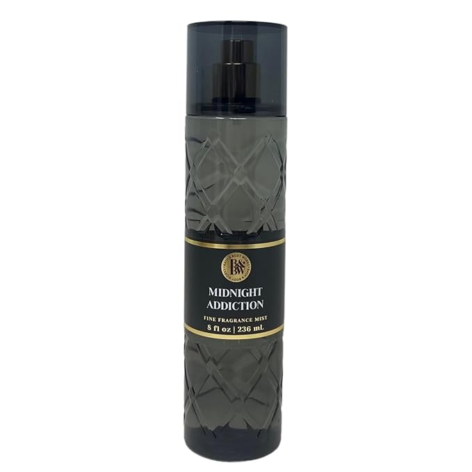 Bath & Body Works Midnight Addiction Fine Fragrance Mist 2 Pack with a Wild Jasmine Bar Soap.