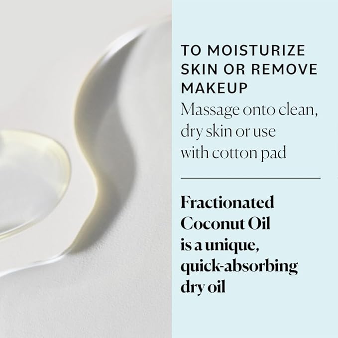 Sky Organics Hydrating fractionated Dry Oil, Coconut Oil, for Moisture, Massage and Makeup Removal, For All Skin Types, 100% Pure and Cold Pressed Multipurpose Body and Face Oil