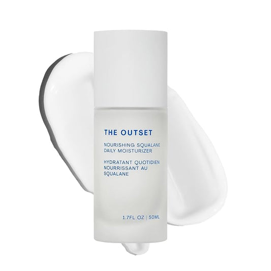 The Outset Squalane Daily Face Moisturizer, Hydrating Barrier Repair Face Cream, Non-Comedogenic, Fragrance-Free, Gluten Free Clean Vegan Facial Moisturizer for Sensitive & All Skin Types – 1.7 fl oz