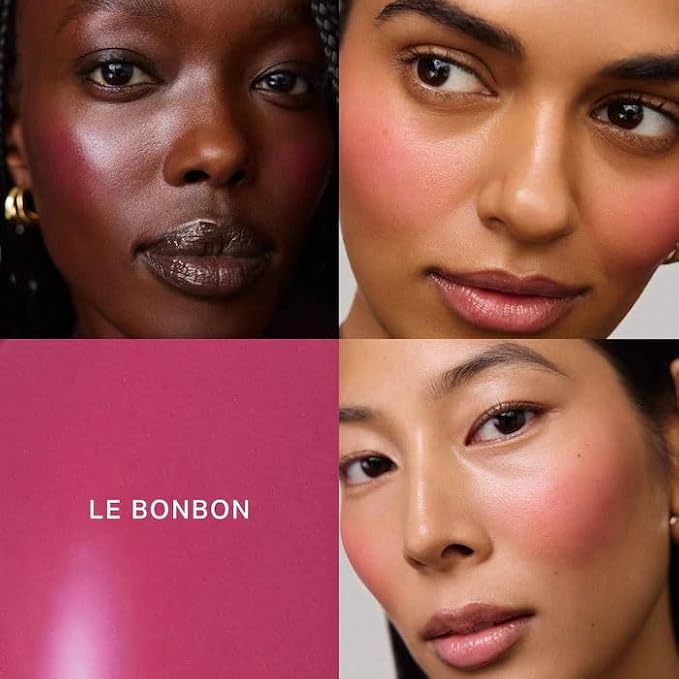 Flush Balm Cream Blush Stick - Fragrance Free, Blendable, Natural Radiant Finish, Buildable Color for Cheeks & Lips - Color: Le BonBon - (bright pink)