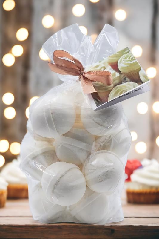 Bath Bombs 14 Set 1 oz/ea, USA Handmade | Shea & Coco Butter | Moisturizng | Birthday Gift Idea | Natural Ingredients | Vegan & Cruelty Free | Aromatheraphy - French Vanilla & Amber