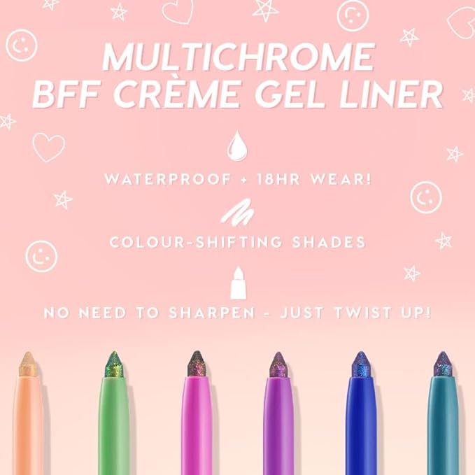 ColourPop Crème Gel Waterproof Chrome Eyeliner - 18HR Wear, Ultra-Pigmented Eyeliner Pencil with Matte & Metallic Finishes - Smudge-Proof, Vegan & Cruelty-Free - Pixie (0.01 oz)