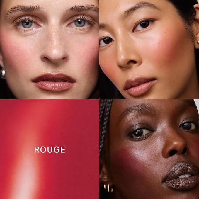 Flush Balm Cream Blush Stick - Fragrance Free, Blendable, Natural Radiant Finish, Buildable Color for Cheeks & Lips - Color: Rouge - (Red)