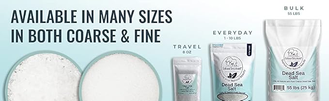 Natural Elephant Dead Sea Bath Salt | 5 Pound Bag (80oz) | 100% Natural and Pure| Coarse Grain | Ideal for Baths and Soaks