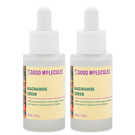 Good Molecules Niacinamide Serum Pack 2 – 30 ml Each (Total 60 ml) | 10% Niacinamide Serum to Target Blemishes, Uneven Skin Tone & Enlarged Pores