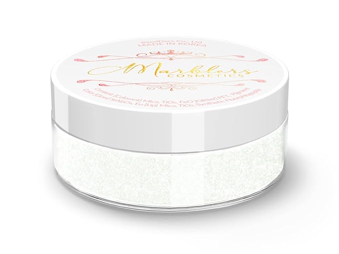 MARBLERS Chunky Natural Mica Powder [Emerald Pearl] 0.11oz (3g) | Highly Pigmented | Non-Toxic, Vegan, Cruelty-Free | Eyeshadow, Body Butter, Nail Polish, Nail Art | Party, Body, Face Makeup
