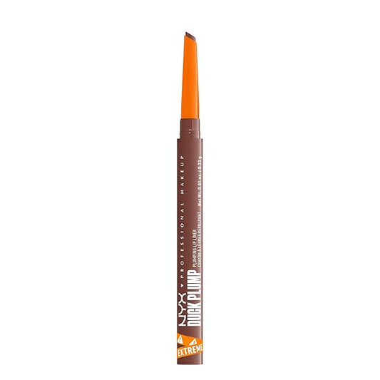 NYX PROFESSIONAL MAKEUP Duck Plump Plumping Lip Liner, Matte Pencil With Up To 10HR Wear, Subtle Touch (Deep Nude Lip Liner)