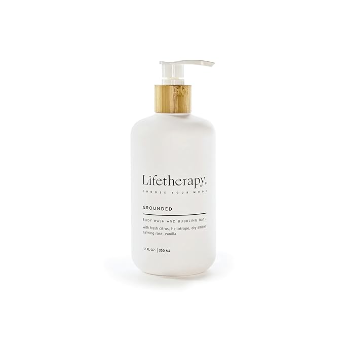 Lifetherapy 3-in-1 Body Wash, Bubble Bath & Hand Wash – Grounded | Clean, Skin-Loving Formula | Vegan & Gluten Free | Nourishing & Revitalizing | Free From Parabens, Sulfates & Phthalates12oz