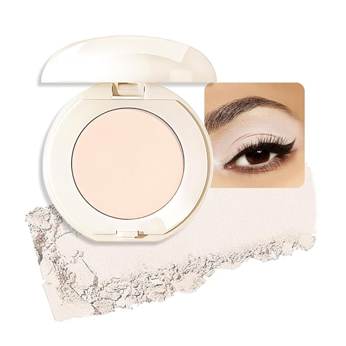 Single Cream Eyeshadow,Ivory Matte Eye shadow Pallette,Waterproof&Long Lasting Mini Eyeshadow,Soft Matte Eye Makeup,Vegan & Cruelty-Free Eye shadow for Brown Blue Green Eyes #06