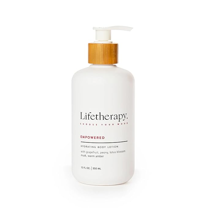 Lifetherapy Hydrating Body Lotion – Empowered | Clean, Skin-Loving Formula | Vegan & Gluten Free | Fast-Absorbing & Lightweight | Free From Parabens, Sulfates & Phthalates 12oz