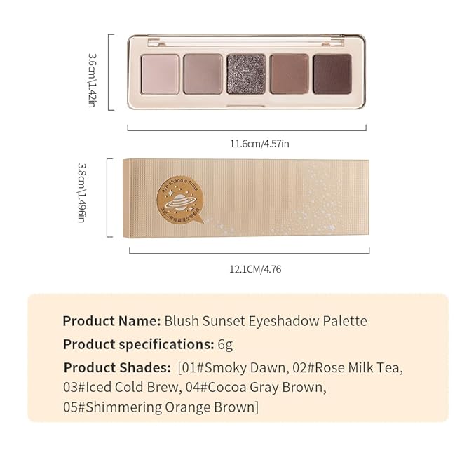 Neutral Nude Brown Eyeshadow Palette – Beige, Cool Taupe, Bronze Gold Shimmer, Cocoa Brown & Deep Espresso Matte, High Pigment Blendable Long-Lasting Eye Shadow for Daily Soft Glam & Mature Eyes