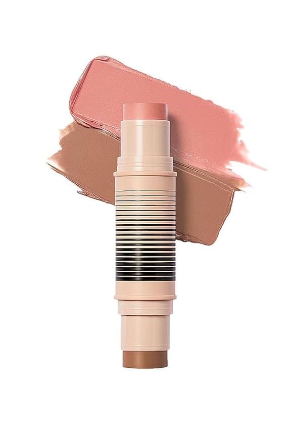 DIBS Beauty - Desert Island Duo Blush + Bronzer Stick, Creamy, buildable, blendable, streak-free - (Natural rose/light to tan with cool undertones)