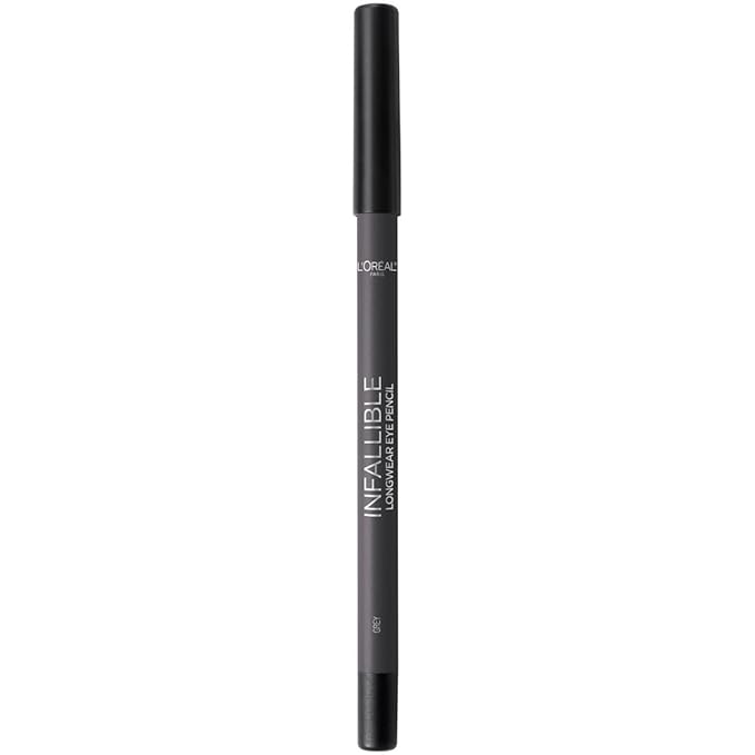 L'Oreal Paris Makeup Infallible Pro-Last Pencil Eyeliner, Waterproof and Smudge-Resistant, Glides on Easily to Create any Look, Grey, 0.042 oz.