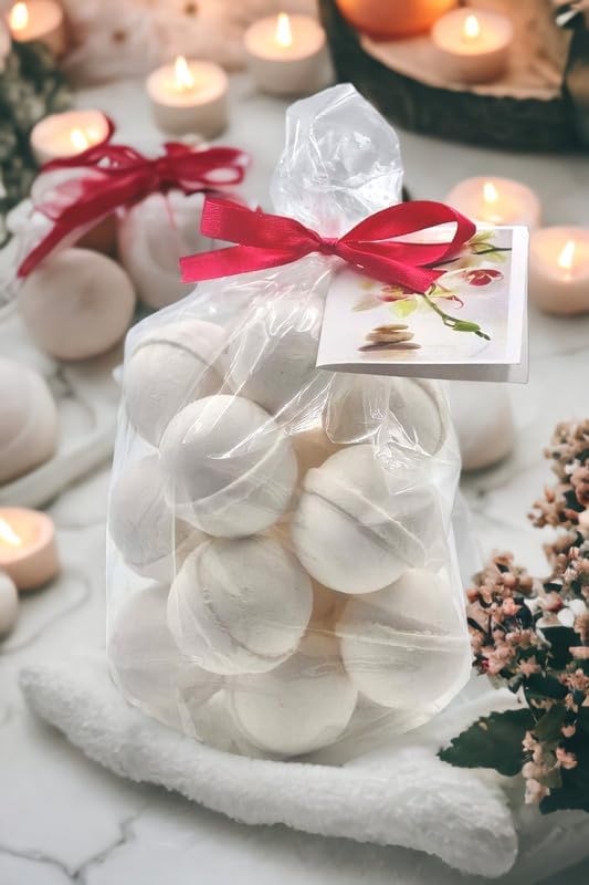 Bath Bombs 14 Set 1 oz/ea, Natural & Organic USA Handmade | Skin-Nourishing, Shea & Coco Butter | Relaxing Aromatherapy, Perfect Spa Gift | Vegan & Cruelty-Free, Skin Friendly - Little Black Dress