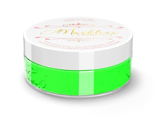 MARBLERS Fluorescent Pigment [Neon Green] 0.11oz (3g) | Matte Pigment | Non-Toxic | Vegan | Cruelty-Free | Nail Polish, Nail Art, Soap, Craft | Festival, Rave & Party Makeup