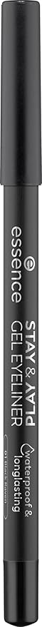 essence | Stay & Play Gel Eyeliner | Super Soft Gel-like Texture | Waterproof & Longlasting | Vegan & Cruelty Free (01 Black Raven)