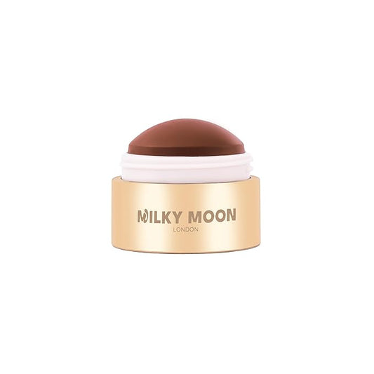 Stellar Cheeks Cream Blush, Long-lasting, Lightweight Formula for Cheeks, Lips & Eyes, Infused with Coconut & Jojoba, Cappuccino