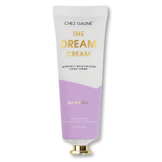 Vegan Hand Cream for Dry Hands - The Dream Cream - Lavender 3.4oz Non-Greasy Moisturizing Hand Lotion - Made in California - Paraben, Sulfate & Phthalate Free - Relaxing Self Care Gift