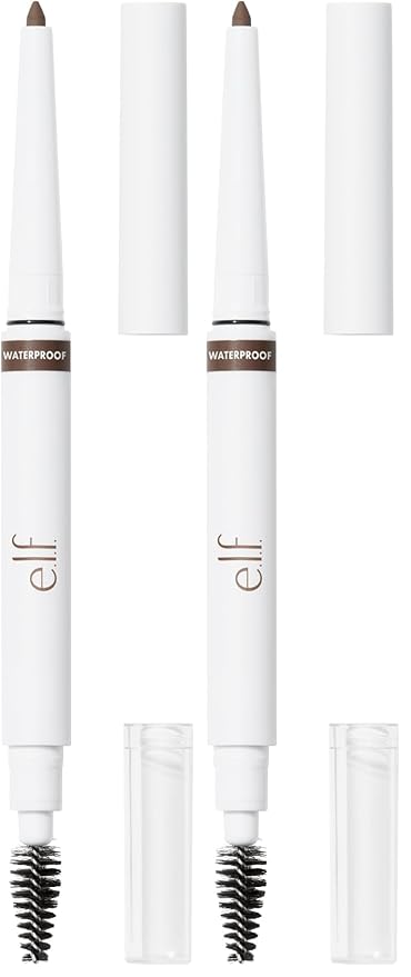 e.l.f. Brow Pencil, Neutral Brown | Waterproof | Long-Lasting | Pack of 2 | Vegan & Cruelty-Free