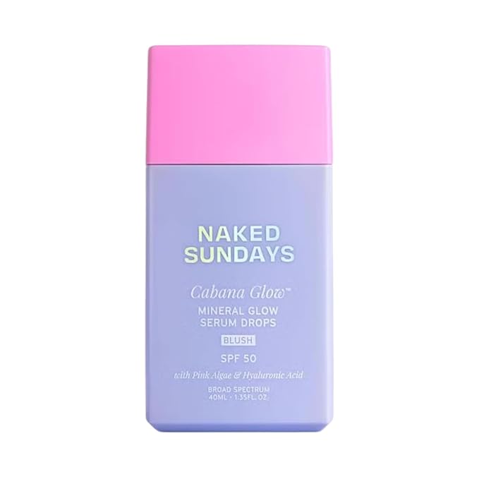 Naked Sundays CabanaGlow SPF 50 Blush – Cream Blush Serum Sunscreen with Non-Nano Zinc, Hydrating Skincare Actives & Luminous Glow Finish