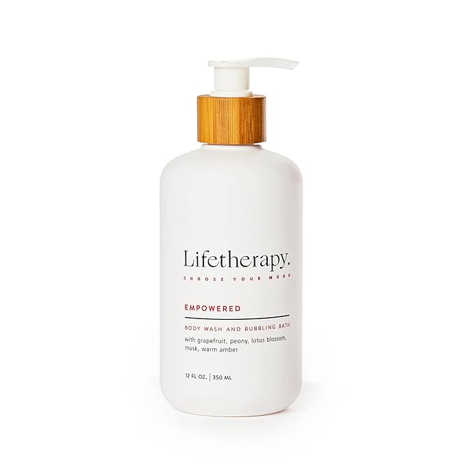 Lifetherapy 3-in-1 Body Wash, Bubble Bath & Hand Wash – Empowered | Clean, Skin-Loving Formula | Vegan & Gluten Free | Nourishing & Revitalizing | Free From Parabens, Sulfates & Phthalates12oz