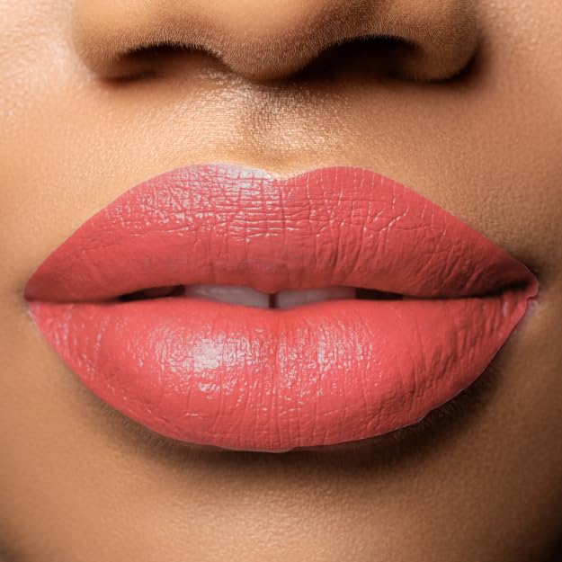 Honeybee Gardens Truly Natural Long Lasting Lipstick, Bermuda, Matte Medium Coral Pink, Naturally Hydrating & Nourishing, Vegan, Gluten-Free & Cruelty-Free, 0.11 oz / 3 g