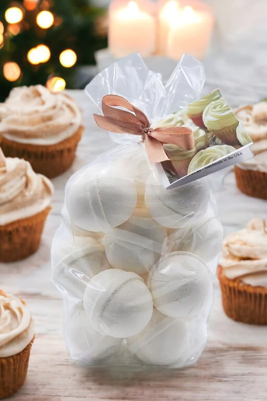 Bath Bombs 14 Set 1 oz/ea, USA Handmade | Shea & Coco Butter | Moisturizng | Birthday Gift Idea | Natural Ingredients | Vegan & Cruelty Free | Aromatheraphy - French Vanilla & Amber