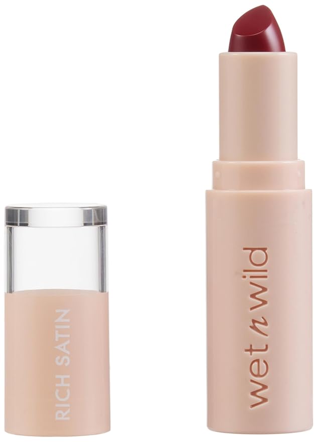wet n wild Mega Last Rich Satin Lip Color, Rich Creamy Color with Satin Finish, Infused with Vitamin E & Moisturizing Argan Oil, Lightweight, Silky-Smooth, Vegan & Cruelty-Free - Fire Sign