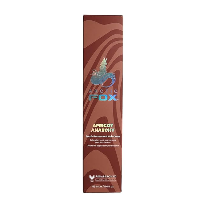 Arctic Fox Semi-Permanent Hair Dye, Vegan & Cruelty-Free, Apricot Anarchy, Ammonia-Free, Conditioning Formula, For All Hair Types, DIY Color, 5.6 fl oz