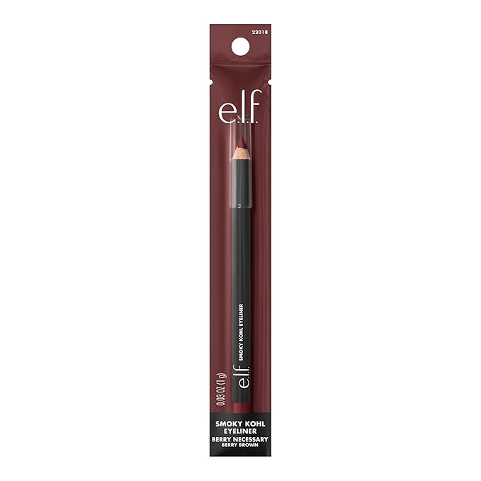 e.l.f. Smoky Kohl Eyeliner, Eye Pencil For Creating Long-Lasting, Bold, High-Pigmented Makeup Looks, Vegan & Cruelty-Free, Berry Necessary