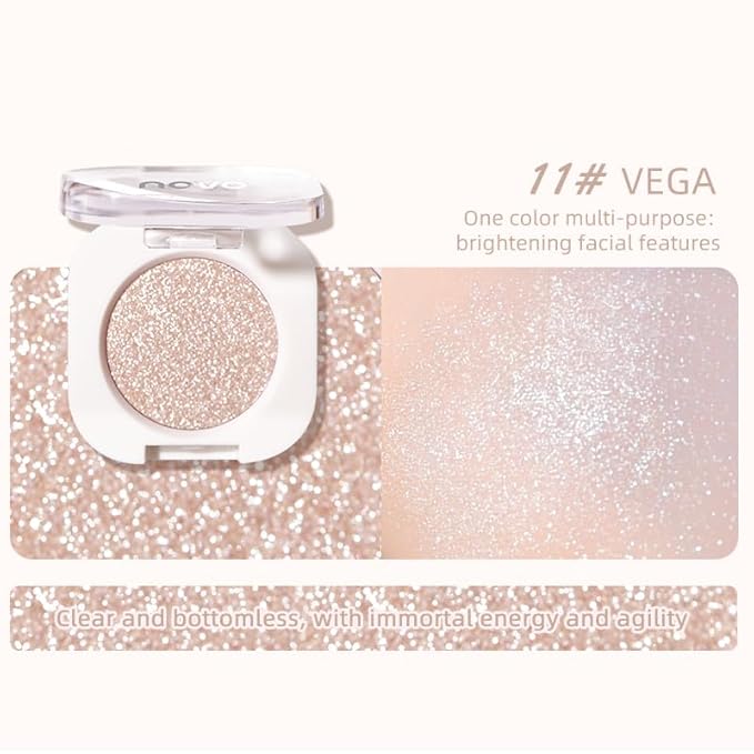 BestLand Ultra-Fine Pressed Pigment Eyeshadow – Lightweight, Highly Blendable Formula Champagne Glow Finish Eye Shadow, 12 Rich Matte/Shimmer Shades for Makeup, Vegan & Cruelty-Free (#11 Weaving Maid)
