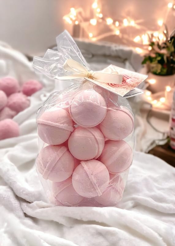 Bath Bombs 14 Set 1 oz/ea, USA Handmade, Quality Bath Fizzies | Essential Oils Aromatheraphy | Moisturizing Shea & Coco Butter | Natural and Organic, Vegan & Cruelty-Free - Birthday Cake