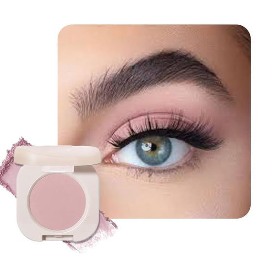 BestLand Ultra-Fine Pressed Pigment Eyeshadow – Lightweight, Highly Blendable Formula Monochrome Eye Shadow, 12 Rich Matte/Shimmer Shades for Older Women Makeup, Vegan & Cruelty-Free (#02 Half Pink)