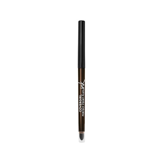 COVERGIRL Perfect Point Plus Ink Gel Eye Pencil, Pigmented, Long-Wearing, Vegan Formula, Shimmering Brown 280, 0.01oz