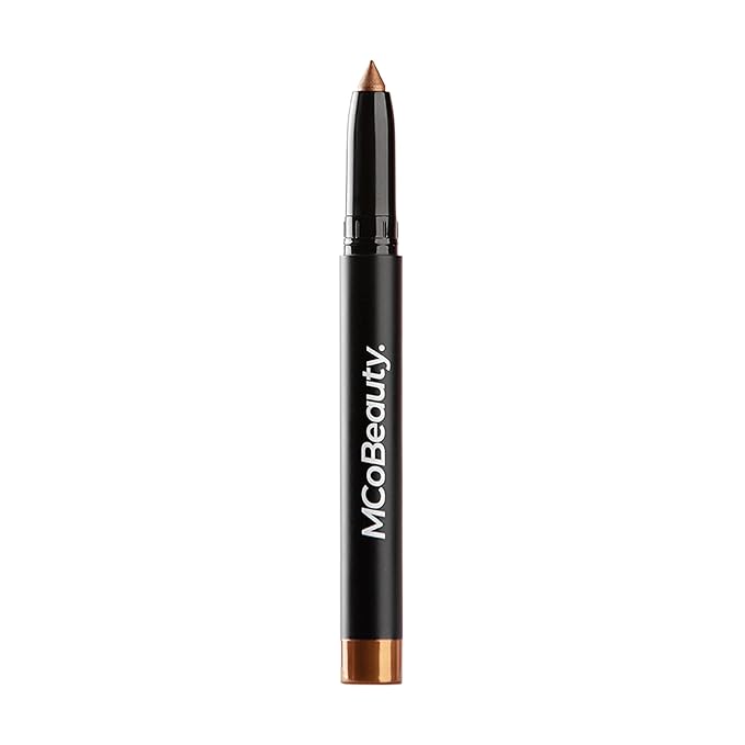 MCoBeauty Eyeshadow Stick - Copper - Creamy Shimmer Eye Crayon with Built-In Sharpener - Multi-Use Cream Eye Shadow Stick & Eyeliner, Highly Pigmented Blendable Vegan Eye Makeup