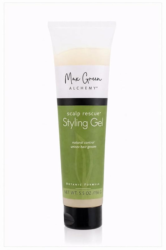 MGA Vegan Hair Styling Gel - Scalp Rescue Organic Formula for Flexible & Natural Hair Style | Curly Hair Products for Men & Women Provides Frizz Control | Alcohol Free & Color Safe Hair Gel, 5.5 Fl Oz
