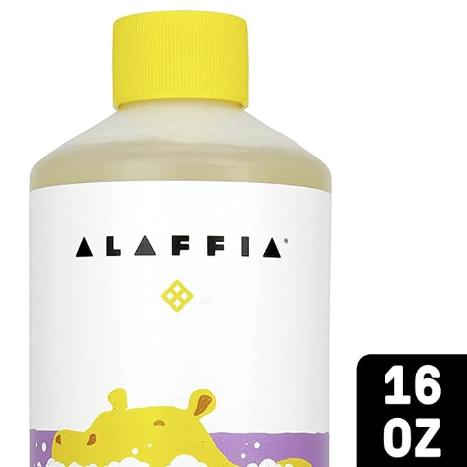 Alaffia Babies and Kids Bubble Bath, Gentle Bath Essentials for Delicate Skin, Plant-Based Formula That is Paraben & Sulfate-Free, Vegan, Calming with Long-Lasting Bubbles, Lemon Lavender 16 Fl Oz