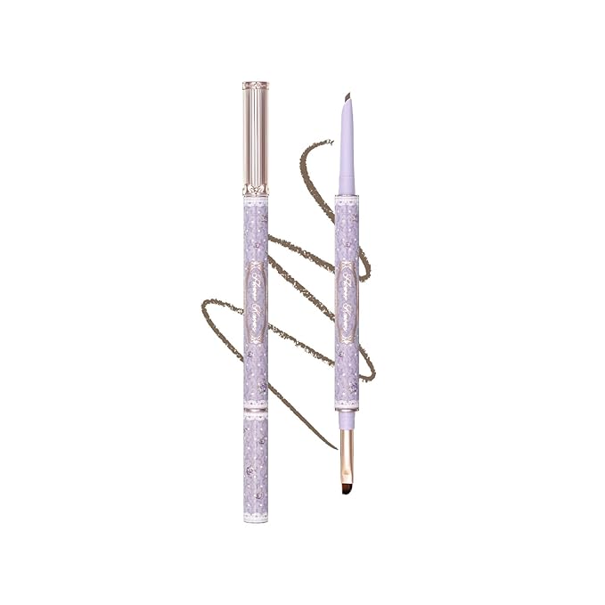 Flower Knows Bunny Garden Gel Eyeliner,Dual-Ended Gel Eyeliner Pencil,Waterproof & Longlasting,Smudge Proof Satin Finish Formula,Cruelty-Free & Vegan (02 Khaki Brown)