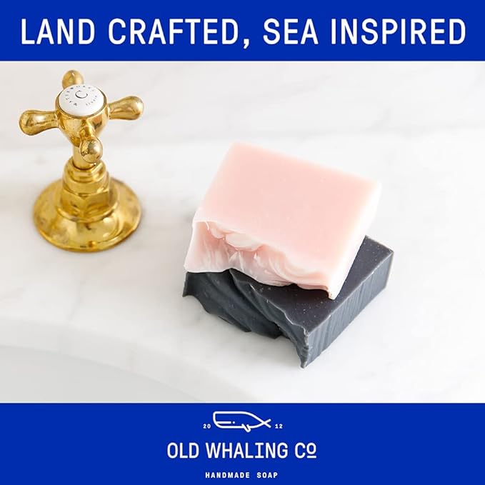 Old Whaling Co French Lavender Handmade Bar Soap 4 Pack – Face, Hand and Body Soap - Moisturizing Bar Soap – Lavender, Mountain Heather and Rose Scent, 5oz Each, Set of 5