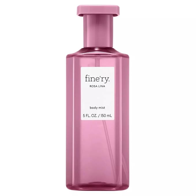 Fine'ry Lychee & Rose Hair + Body Mist Fragrance Spray for Girls & Women - Rosa Lina - Juicy Floral, Skin Scent + Cashmere Musk, Long-Lasting, Vegan & Cruelty-Free, Body Spray for Girls (5 Fl Oz)