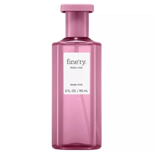 Fine'ry Lychee & Rose Hair + Body Mist Fragrance Spray for Girls & Women - Rosa Lina - Juicy Floral, Skin Scent + Cashmere Musk, Long-Lasting, Vegan & Cruelty-Free, Body Spray for Girls (5 Fl Oz)