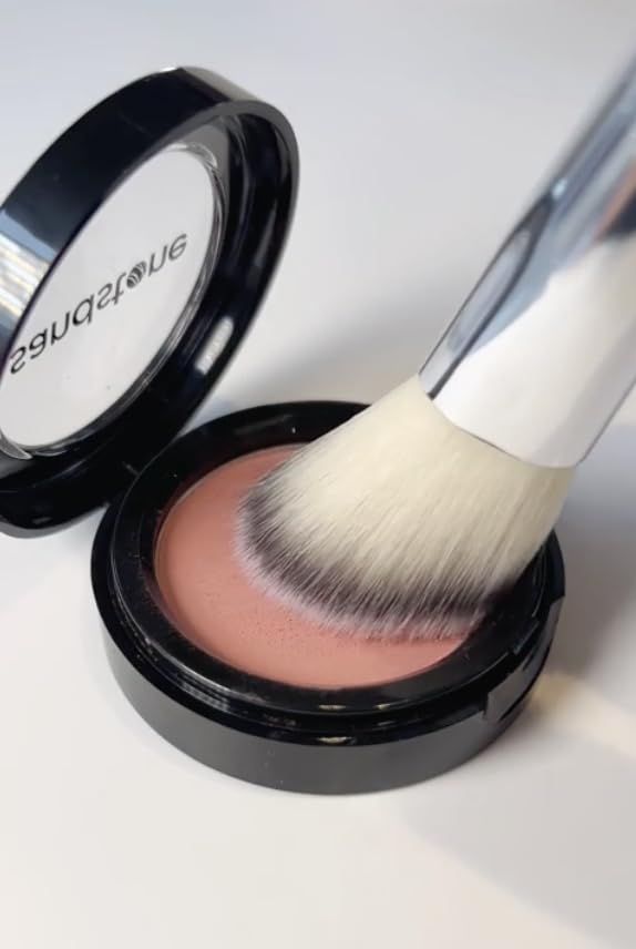 Sandstone Scandinavia Blush Brush – Soft Makeup Brush for Even, Natural Color Application – Ultra-Soft Vegan Bristles – Cruelty-Free